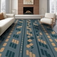 thumbnail image 1 of ODIKA 8'x10' Gray Beige Geometric Design Washable Area Rug Modern Abstract Pattern with Bold Lines for Dining Room, Large Office, Lounge, Non-Slip Chair-Friendly Mat, 1 of 7