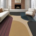thumbnail image 1 of ODIKA 8'x10' Multicolor Geometric Abstract Elegance Washable Area Rug Contemporary Artistic Expression with Bold Shapes for King Size Bedroom Under Bed, Master Suite, Non-Shedding, Easy Care, 1 of 6