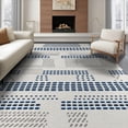 thumbnail image 1 of ODIKA 8'x10' Navy White Geometric Dot Pattern Washable Area Rug Modern Design with Abstract Shapes for King Size Bedroom Under Bed, Master Suite, Non-Shedding, Easy Care, 1 of 7