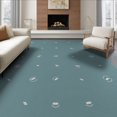 thumbnail image 1 of ODIKA 8'x10' Teal Geometric Circle Cross Tufted Washable Area Rug Contemporary Minimalist Abstract Scattered Motif Grid Layout Modern for Living Room, Under Sectional, Family , Durable, Non-Slip, 1 of 7