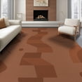 thumbnail image 1 of ODIKA 8'x10' Terracotta Modern Geometric Abstract Washable Area Rug Contemporary Mid Century Stepped Diamond Circle Motif Artistic Durable, Non-Slip for Living Room, Under Sectional, Family, 1 of 7