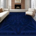 Geometric Border Rug Design ODIKA 8'x10' Ultra-Soft Area Rug, Abstract Geometric Mosaic Pile ...