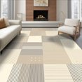 thumbnail image 1 of ODIKA 8'x10' Ultra-Soft Area Rug, Abstract Way Contemporary Geometric Striped Lightweight Throw None Washable, Bare feet friendly, Silk-Touch for Bedroom, Under Sectional, 1 of 7