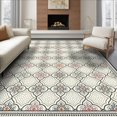thumbnail image 1 of ODIKA 8'x10' Ultra-Soft Area Rug, Aesthetic Boho Decorative Motif Delicate Dotted Bathroom Printed None Washable, Bare feet friendly, Silk-Touch for Bedroom, Under Sectional, 1 of 7