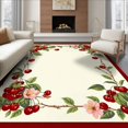 thumbnail image 1 of ODIKA 8'x10' Ultra-Soft Area Rug, Cherries Cherry Door Botanical Scattered Fruit Flowers Clusters None Washable, Bare feet friendly, Silk-Touch for Bedroom, Under Sectional, 1 of 7