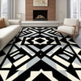 thumbnail image 1 of ODIKA 8'x10' Ultra-Soft Area Rug, Composition Contemporary Balanced Framework Layered Geometric None Washable, Bare feet friendly, Silk-Touch for Bedroom, Under Sectional, 1 of 7