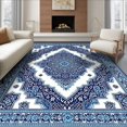 thumbnail image 1 of ODIKA 8'x10' Ultra-Soft Area Rug, Front Door Ru Boho Geometric Mosaic Tasseled Trellis Border Entrance None Washable, Bare feet friendly, Silk-Touch for Bedroom, Under Sectional, 1 of 7