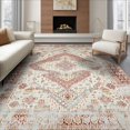 thumbnail image 1 of ODIKA 8'x10' Ultra-Soft Area Rug, Geometric Boho Distressed Farmhouse Motifs Neutral Minimalist None Washable, Bare feet friendly, Silk-Touch for Bedroom, Under Sectional, 1 of 7