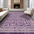 thumbnail image 1 of ODIKA 8'x10' Ultra-Soft Area Rug, Greece Greek Key Boho Meander Stripe Bordered Fret Border Maze None Washable, Bare feet friendly, Silk-Touch for Bedroom, Under Sectional, 1 of 7