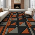 thumbnail image 1 of ODIKA 8'x10' Ultra-Soft Area Rug, Mosaic Bold Interlocking Motifs Brushstroke Abstract Geometric Refined None Washable, Bare feet friendly, Silk-Touch for Bedroom, Under Sectional, 1 of 7
