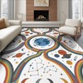 thumbnail image 1 of ODIKA 8'x10' Ultra-Soft Area Rug, Motifs Educational Border Cartoon Constellation Rocket Plane Galaxy Playful None Washable, Bare feet friendly, Silk-Touch for Bedroom, Under Sectional, 1 of 7