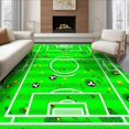 thumbnail image 1 of ODIKA 8'x10' Ultra-Soft Area Rug, Soccer Repeating Field Lines Aglity Theme Decorations Motif Bold None Washable, Bare feet friendly, Silk-Touch for Bedroom, Under Sectional, 1 of 7