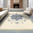 thumbnail image 1 of ODIKA 8'x10' Ultra-Soft Area Rug, Solid Field Nautical Large Navy Interlocking Bblue Extra Boho Playful Expressive None Washable, Bare feet friendly, Silk-Touch for Bedroom, Under Sectional, 1 of 7