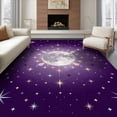 thumbnail image 1 of ODIKA 8'x10' Ultra-Soft Area Rug, Starry Stars Cosmic Galaxy Constellation Motif Swirl Abstract Purple Flowing None Washable, Bare feet friendly, Silk-Touch for Bedroom, Under Sectional, 1 of 7