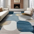 thumbnail image 1 of ODIKA 8'x10' Washable Area Rug Abstract Brushstroke Interlocking Contemporary Farmhouse Lightweight for King Size Bedroom Under Bed, Master Suite, Non-Shedding, Easy Care, 1 of 7