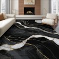 thumbnail image 1 of ODIKA 8'x10' Washable Area Rug Abstract Vein Border Swirl Inlay Veined Streaks Flow Symmetrical for King Size Bedroom Under Bed, Master Suite, Non-Shedding, Easy Care, 1 of 7