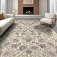 thumbnail image 1 of ODIKA 8'x10' Washable Area Rug Bathtub Decorative Ornate Frame Backing Shower Purple Bathroom for Dining Room, Large Office, Lounge, Non-Slip Chair-Friendly Mat, 1 of 7