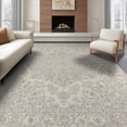 thumbnail image 1 of ODIKA 8'x10' Washable Area Rug Beige Vintage Decorative Symmetrical Motif Transitional Neutral for Living Room, Under Sectional, Family , Durable, Non-Slip, 1 of 7