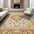thumbnail image 1 of ODIKA 8'x10' Washable Area Rug Boho Bordered Fabric Table Bathroom Long Placemat Cow Spotted Playful Expressive for Living Room, Under Sectional, Family , Durable, Non-Slip, 1 of 7