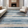 thumbnail image 1 of ODIKA 8'x10' Washable Area Rug Boho Striped Farmhouse Distressed Southwestern Geometric Bands for King Size Bedroom Under Bed, Master Suite, Non-Shedding, Easy Care, 1 of 7