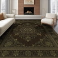 thumbnail image 1 of ODIKA 8'x10' Washable Area Rug Boho Vintage Retro Symmetrical Worn Palette Traditional Tone for King Size Bedroom Under Bed, Master Suite, Non-Shedding, Easy Care, 1 of 7