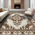 thumbnail image 1 of ODIKA 8'x10' Washable Area Rug Border Motif Abstract Inspired Patches Southwestern Spotted Farmhouse Refined for Living Room, Under Sectional, Family , Durable, Non-Slip, 1 of 7
