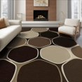 ODIKA 8'x10' Washable Area Rug Brown Geometric Honeycomb Design ...