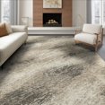 thumbnail image 1 of ODIKA 8'x10' Washable Area Rug Brushstroke Distressed Vintage Tonal Faded Interlocking Abstract Flowing Dynamic for King Size Bedroom Under Bed, Master Suite, Non-Shedding, Easy Care, 1 of 7