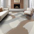 thumbnail image 1 of ODIKA 8'x10' Washable Area Rug Brushstroke With Minimalist Interlocking Shapes Abstract Modern Refined for Dining Room, Large Office, Lounge, Non-Slip Chair-Friendly Mat, 1 of 7