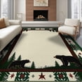 thumbnail image 1 of ODIKA 8'x10' Washable Area Rug Cabin Cowboy Motif Mens Decorations Reindeer Lone Southwestern for Dining Room, Large Office, Lounge, Non-Slip Chair-Friendly Mat, 1 of 7