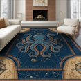 thumbnail image 1 of ODIKA 8'x10' Washable Area Rug Cartoon Whimsical Maritime Tentacle Creature Weathered Pirate for Living Room, Under Sectional, Family , Durable, Non-Slip, 1 of 7