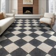 thumbnail image 1 of ODIKA 8'x10' Washable Area Rug Checkered Geometric Tonal Mosaic Layout Entry Music Long Entryway for King Size Bedroom Under Bed, Master Suite, Non-Shedding, Easy Care, 1 of 7