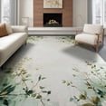 thumbnail image 1 of ODIKA 8'x10' Washable Area Rug Circular Watercolor Vintage Botanical Distressed Impressionist for Living Room, Under Sectional, Family , Durable, Non-Slip, 1 of 7