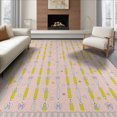 thumbnail image 1 of ODIKA 8'x10' Washable Area Rug Classroom Cheerful Schoolgirl Tied Ribbon Academic Abstract Pencil for King Size Bedroom Under Bed, Master Suite, Non-Shedding, Easy Care, 1 of 7