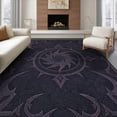 thumbnail image 1 of ODIKA 8'x10' Washable Area Rug Deep Charcoal Intricate Gothic Design Elegant Medieval Inspired Ornamental for Living Room, Under Sectional, Family , Durable, Non-Slip, 1 of 7