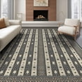 thumbnail image 1 of ODIKA 8'x10' Washable Area Rug Diamond Grid Checkered Trellis With Boho Geometric Tile Motifs for Dining Room, Large Office, Lounge, Non-Slip Chair-Friendly Mat, 1 of 7