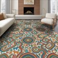 thumbnail image 1 of ODIKA 8'x10' Washable Area Rug Durable, Non-Slip Alphabet Abc Journey Through Squares Wildlife Botanical Classroom for Living Room, Under Sectional, Family, 1 of 7