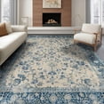 thumbnail image 1 of ODIKA 8'x10' Washable Area Rug Durable, Non-Slip Beige Vintage Distressed Botanical Field Traditional Bathroom for Living Room, Under Sectional, Family, 1 of 7