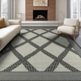 thumbnail image 1 of ODIKA 8'x10' Washable Area Rug Durable, Non-Slip Diamond Grid Checkered Contemporary Geometric Lattice Design for Living Room, Under Sectional, Family, 1 of 7