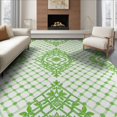 thumbnail image 1 of ODIKA 8'x10' Washable Area Rug Durable, Non-Slip Door Botanical Grid Network Foliage Nodes Balanced Ornamental for Living Room, Under Sectional, Family, 1 of 7