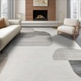 thumbnail image 1 of ODIKA 8'x10' Washable Area Rug Durable, Non-Slip Extra Large Abstract Neutral Interlocking Brushstroke Motifs for Living Room, Under Sectional, Family, 1 of 7