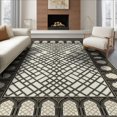 thumbnail image 1 of ODIKA 8'x10' Washable Area Rug Durable, Non-Slip Fall Framework Transitional Cream Field Repeating Beige Farmhouse for Living Room, Under Sectional, Family, 1 of 7