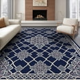 thumbnail image 1 of ODIKA 8'x10' Washable Area Rug Durable, Non-Slip Front Door Trellis Covering Featuring Geometric Motifs Entrance for Living Room, Under Sectional, Family, 1 of 7