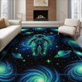 thumbnail image 1 of ODIKA 8'x10' Washable Area Rug Durable, Non-Slip Galaxy Star Design With Cosmic Nebula Border Space Astronaut Refined Structured for Living Room, Under Sectional, Family, 1 of 7