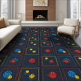 thumbnail image 1 of ODIKA 8'x10' Washable Area Rug Durable, Non-Slip Gamer Console Dice Rectangular Throw Alfombra Video Arcade Led for Living Room, Under Sectional, Family, 1 of 7