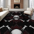 thumbnail image 1 of ODIKA 8'x10' Washable Area Rug Durable, Non-Slip Ghost Horror Gothic Bone Motif Blood Drip Halloween Throw Witchy for Living Room, Under Sectional, Family, 1 of 7