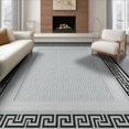 thumbnail image 1 of ODIKA 8'x10' Washable Area Rug Durable, Non-Slip Greek Key Border Interlocking Meander Motif Symmetry Mythology for Living Room, Under Sectional, Family, 1 of 7