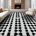 thumbnail image 1 of ODIKA 8'x10' Washable Area Rug Durable, Non-Slip Grid Race Checkered Checkerboard Bold Car Classroom Checker Funky for Living Room, Under Sectional, Family, 1 of 7