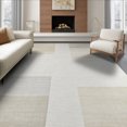 thumbnail image 1 of ODIKA 8'x10' Washable Area Rug Durable, Non-Slip Ivory Cream Solid Contemporary Minimalist Subtle Gradient Cashmere for Living Room, Under Sectional, Family, 1 of 7