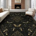 thumbnail image 1 of ODIKA 8'x10' Washable Area Rug Durable, Non-Slip Mushroom Boho Academia Snake Artifact Witchy Halloween Gothic Refined Structured for Living Room, Under Sectional, Family, 1 of 7